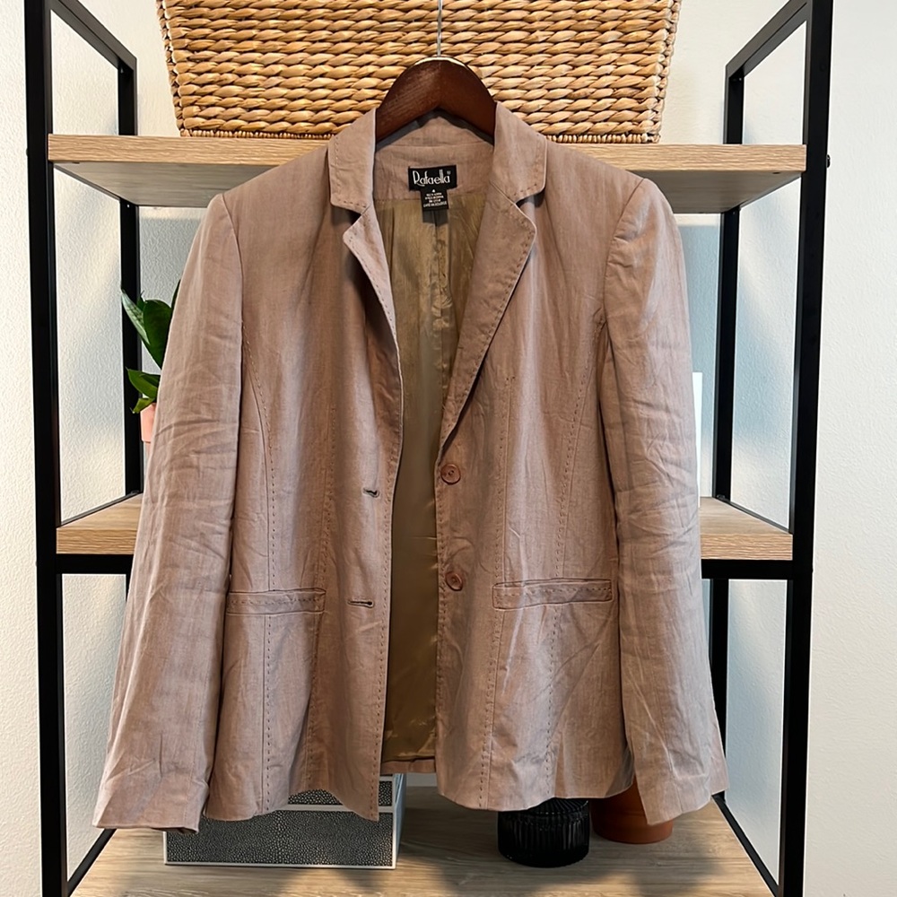 Rafaella 100% Linen Lined Blazer, 4 (fits larger)